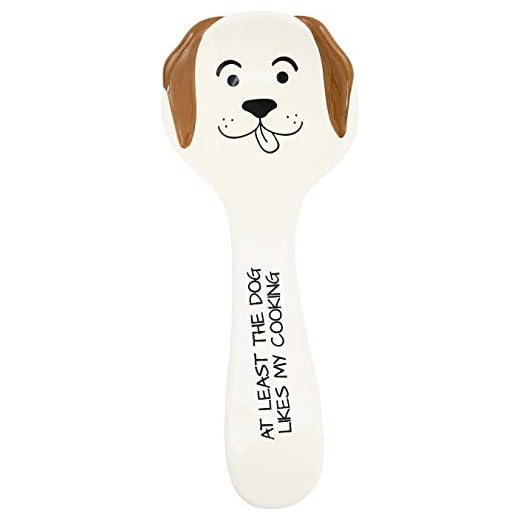 Pavilion Gift Company Dog Likes My Cooking-10 spoon rest, 10", White