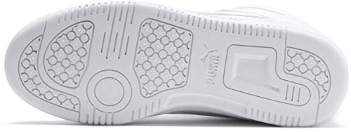Image of Puma Kid's Rebound Layup Shoe, Puma White-Puma Black-Gray Violet, 6 M US Big Kid
