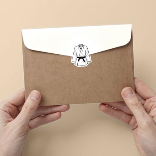 3 calcomanías de vinilo de karate para personalizar cuadernos y laptops de niños 8