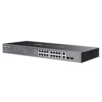 TP-Link Omada ES220GMP PoE Switch 20 Port Gigabit Easy Managed Switch mit 16 PoE+ Ports (250W), 2 SFP Slots, Netzwerk Switch mit VLAN, QoS, Cloud Management, Rackmount für Business – Ansicht 2
