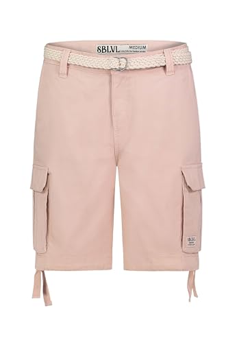 Shorts cargo femme Sublevel en coton avec ceinture tressée et poches