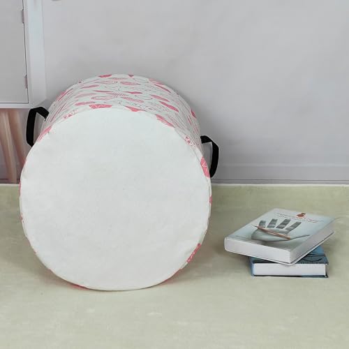 Image of Laundry Hamper Fabric Organizer Collapsible Basket Angel Heart | Waterproof Storage Bin Kids Toy Clothes Baskets for Gift Children Nursery Bedroom Bathroom