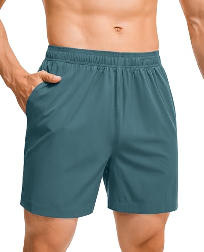 Milin Naco Mens Swim Trunks: 5 inch No Mesh Liner - Quick Dry Stretchy Pockets for Sea Beach Pool Sport Husband