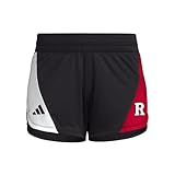 adidas Women's D4T Woven Rutgers University Training Shorts, Black/Team Power Red/White/Rutgers Scarlet Knights, Large/3