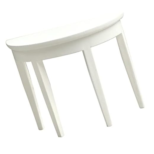 Toyvian Tabla De Simulación Mesa De Jardines De Hadas Mesa De Entrada En Miniatura Silla En Miniatura Muebles para Minimuñecas Mesa Auxiliar De Casa De Muñecas De Madera Niño Blanco Bebé