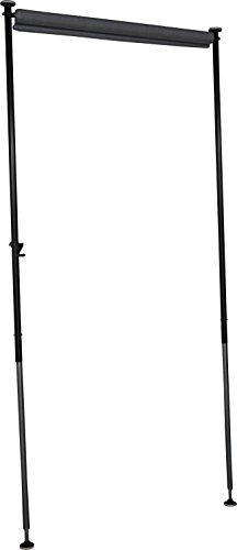 Angerer Freizeitmöbel GmbH Balkonsichtschutz Style - Senkrechtmarkise für Sicht- und Sonnenschutz - Montage ohne Bohren und Dübeln - ideale Balkonmarkise für Mietwohnungen (Hellgrau, 150 cm)