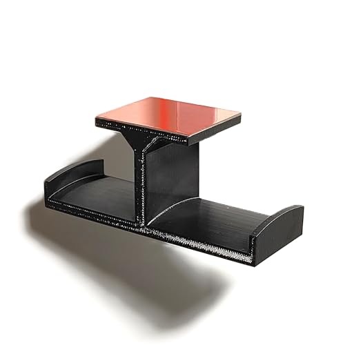 Image of Self-Adhesive Under-Desk Dual Arm Headphone & Headset Stand (Large) | Sleek Black Desk Organizer for Home, Office & Gaming Setups