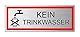 Schild Kein Trinkwasser 175x65 mm Warnschild aus Aluminium horizontal gebürstet Edelstahloptik wetterfester Mehrfarbdruck selbstklebend 53351