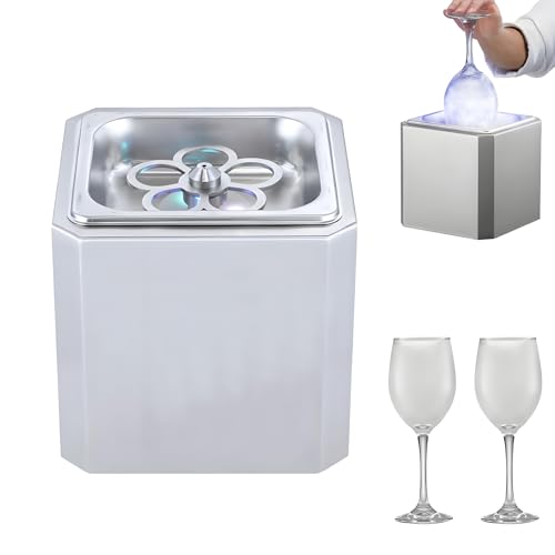 Máquina enfriadora de vidrio instantánea, 8-10 segundos de enfriamiento con luz LED, perfecta para vino, cóctel, champán y bebidas mixtas en bares y restaurantes