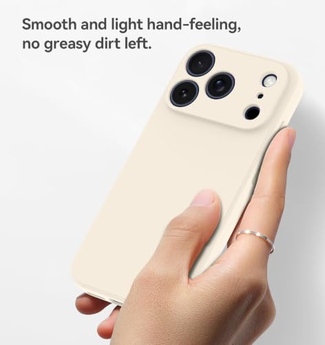 Image of DIZORO Square Microfiber Candy Case Compatible for iPhone 17 Pro Max Shockproof Slim Back Cover Liquid Silicone Case - Stone Grey