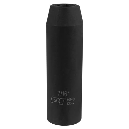 Image of Performance Tool M840 1 /2 Drive Impact Socket, 7 /16 - Durable and Reliable Socket for Heavy-Duty Tasks with High Torque Requirements