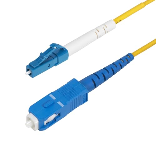 SPECIFICHE: 5 metri; OS2 monomodale; LC/SC (UPC) Simplex; 100Gbps; 9/125µm; ottimizzato al laser 1260-1625nm; Perdita di inserzione: ≤0,3dB; Perdita di ritorno: ≥55dB; Diametro esterno del cavo: 2mm; Raggio di curvatura: 10mm carico/scarico