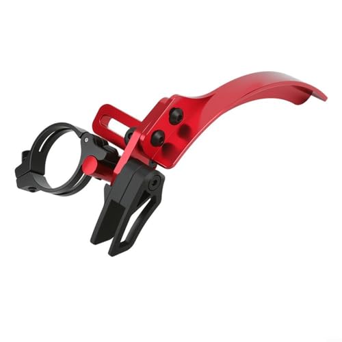 snowchecking Protector de cadena de bicicleta de aleación de aluminio para tija de sillín de 34.9 mm, soportes de conversión de desviador delantero a manchas de aceite y enganches de pantalones (rojo)