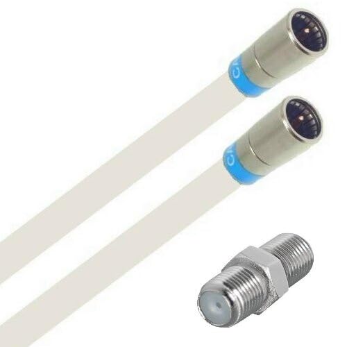 Fritz!Box 6690 Cable Router Netzwerk Anschlusskabel Deluxe Premium 8K Cabelcon Schnellstecker + Verbinder Weiss 20 Meter