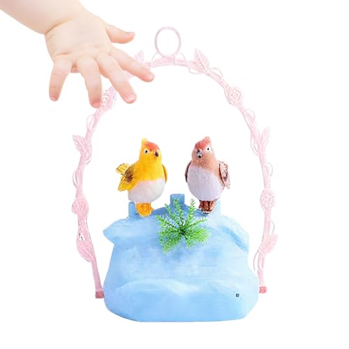 Pájaro Parlante | Figuras De Pájaros Juguetes con Sensor Activado por Voz,Mascota Electrónica Interactiva para Juego Sensorial y Decoración Infantil