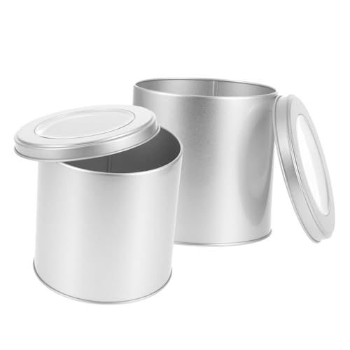 Hemobllo 2piezas Lata De Café Ventana De Metal Bote De Hojalata Para Guardar Té Suelto Contenedor De Té Portátil Para Almacenamiento Cocina