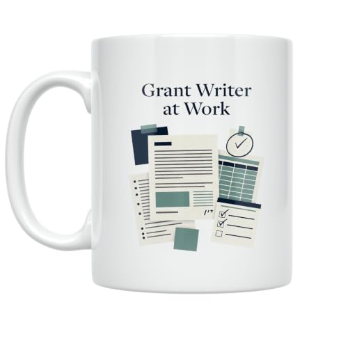 Grant Writer Desk Scene Mug 11 oz Ceramic