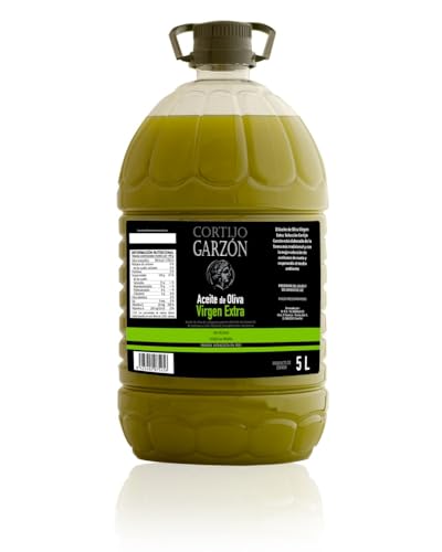 Aceite de Oliva Virgen Extra Sin Filtrar 2L Cortijo Garzón - Puro Sabor Artesano, Primera Prensada en Frío, Natural y Auténtico, Frescura y Calidad en Cada Gota. (PACK 5 Garrafas de 2L)