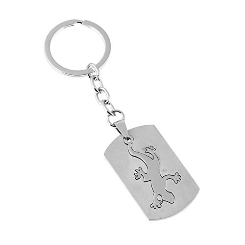 Y-YING 小さな守り神 富の象徴 爬虫類 ゲッコー ヤモリ キーホルダー 分解可能キーリング 2個入り