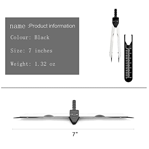 Calibrador para electrocardiograma negro 2 piezas miniatura 2