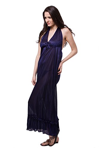Image of Fasense Women's Satin Maxi Casual Regular Nightgown