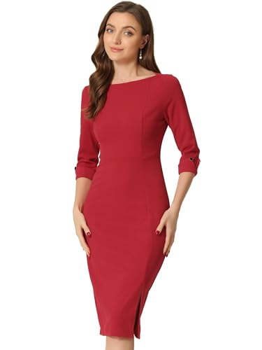 Robe fendue col bateau Allegra K : la solution élégante pour vos fêtes et Halloween