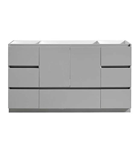 Fresca Lazzaro 60" Gray Free Standing Single Sink Modern Bathroom Cabinet #TOP1