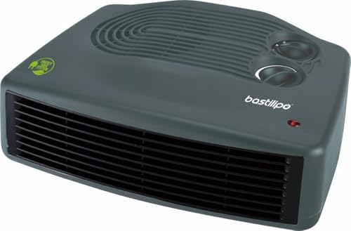 Bastilipo - Calefactor cerámico horizontal de bajo consumo, 750/1500W, termostato, THP-1500PTC