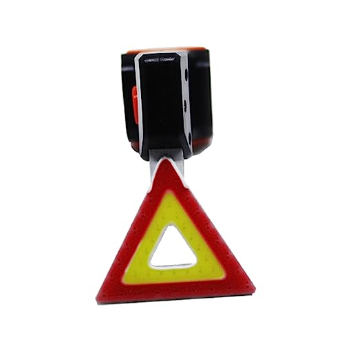 Mipcase USB Rechargeable LED Bike Taillight with Triangle Warning Sign Shape Light Modes High Brightness Safety Flashlight for Cycling Rear Light