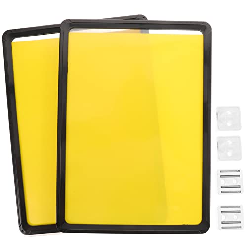 BinZyronic 磁性表示ボード 2個セット ? 取り外し可能なマグネット式サインホルダー 耐摩耗性 軽量 棚や倉庫の表示に最適 (30X21X2CM,アソートカラー1)