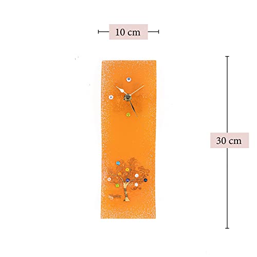 Sospiri Venezia Wall Clock Murano Glass Silent Mechanism Decorated with Murrines and Gold Leaf Gift Handmade Made in Italy (10x30) - Image 3