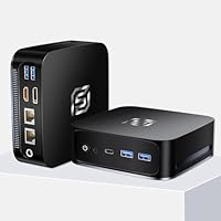 FUNYET Mini PC Win 11 Pro Laptop, Alder Lake-N95 (hasta 3.4Ghz, 15W) 16GB DDR4 RAM 512GB SSD, Computer Desktop 4K, DP+HDMI/WiFi/BT5.0/RJ45/USB3.2 Naptop, Nero