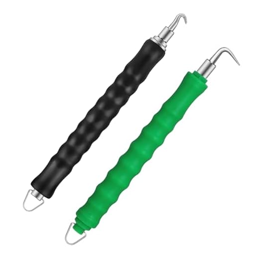 DEDC 2-pack automatisk armeringsspärr slips vriden verktyg armeringsspärr tråd vridare dragsnöre med böjd och rak krok, 26 cm/10,2 tum