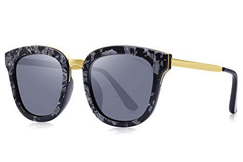 MERRY'S Women Polarized Sunglasses Cat eye Sun glasses Metal Temple S6082