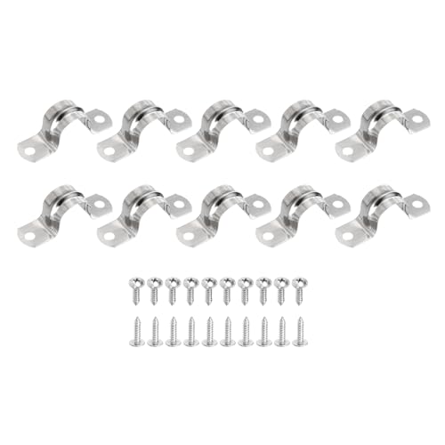 uxcell 10 colliers tube rigide 22mm 304 acier inoxydable