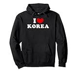 i love korea, io amo korea felpa con cappuccio