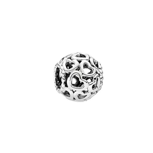 Abalorio de plata S925 brillante con zirconia cúbica adaptable a Moments