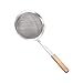 Chochla Skimmer 10 cm sitko z izolowanym uchwytem, siatka ze stali nierdzewnej, mała łyżka filtrująca do smażenia i ociekania łyżka filtrująca (rozmiar: 2 szt.)