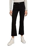 TOM TAILOR Damen 1029398 Kate Kick Flare Jeans, 10240-Black Denim, 29W / 28L