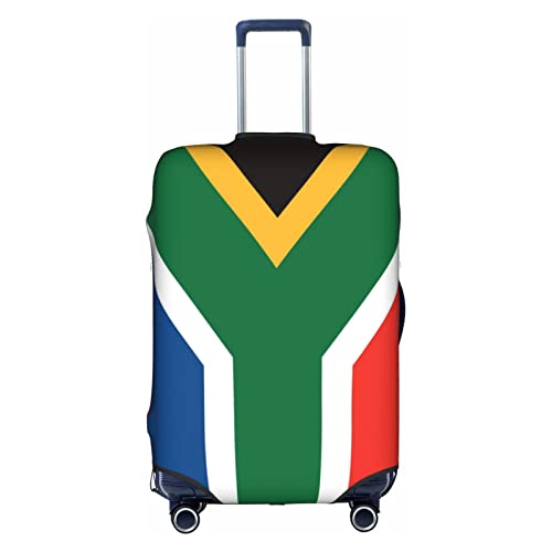 South African Flag Travel Luggage Cover Fits 18-32 Inch Luggage, Elastic Suitcase Cover Protector with Concealed Zipper for Wheeled Suitcase Tsa Approved
