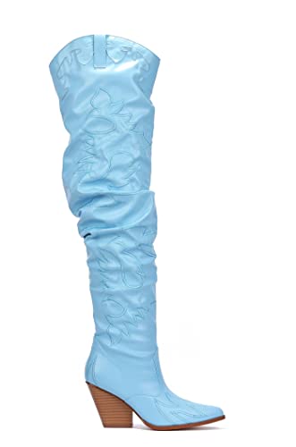 Cape Robbin Womens Western Thigh High Over The Knee Cowboy Cowgirl Boots - Chunky Block Heel Fashion Boots for Women KELSEY-21 product thumbnail 11