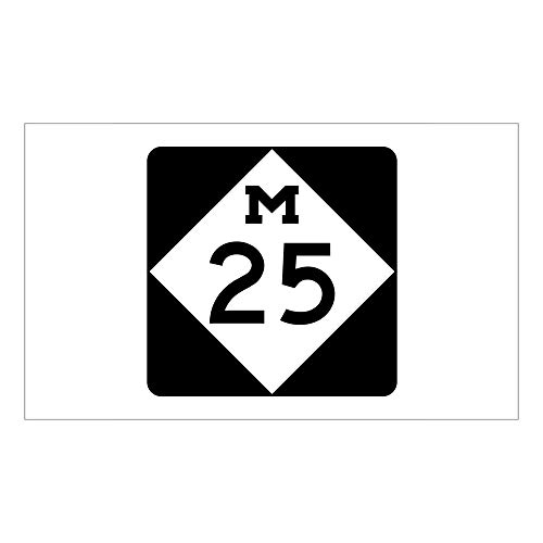 CNW Studio M-25, Michigan Decal Vinyl Bumper Sticker 5