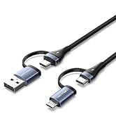 VENTION USB C Charger Cable 3FT - 4 in 1 USB C Multi Fast Charging Cable PD 100W 5A Micro USB/Typ...