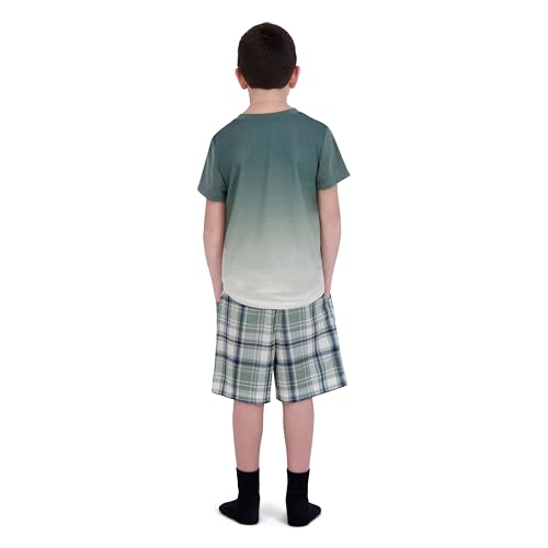 Image of US Angels Pajamas Set for Boys, 4-Piece Set, Short Sleeve Shirt with Pajama Shorts