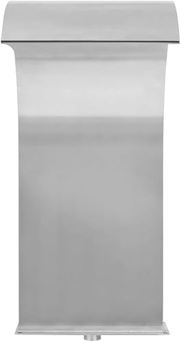 Miniatura 7 de vidaXL Fuente de piscina de acero inoxidable de 17.7 x 11.8 x 25.6 pulgadas, moderna característica de agua para uso en interiores y exteriores,