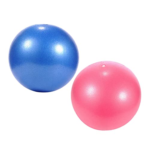 ibasenice 2pcs Yoga Pilates Ball Set Small Exercise Ball Anti-Burst Coating for Core Strength Balance