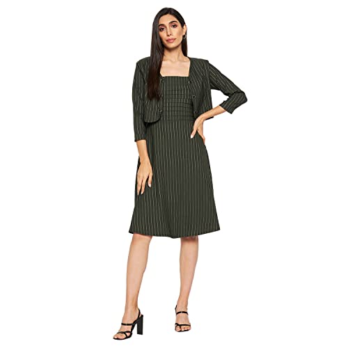 Image of CAMEY Women Striped Cotton Dress