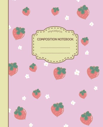 Composition Notebook: College Ruled Journal | Strawberry | Cute Kawaii Aesthetic for School, College, Office, Work | Kids, Teens, Adults image 2