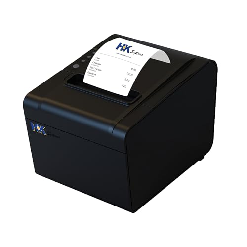 HK SYSTEMS RP326, Black, POS Printer, 80mm USB Thermal Receipt Printer, Auto Cutter Support Cash Drawer, USB/Serial/Ethernet Interface for Windows/Mac/Linux, Do Not Work with Square