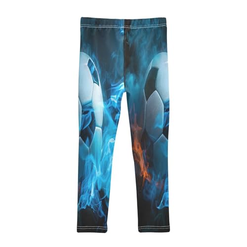 Toddler Girls Leggings Printed Yoga Pants Leggings White Black Blue Soccer for Kids2